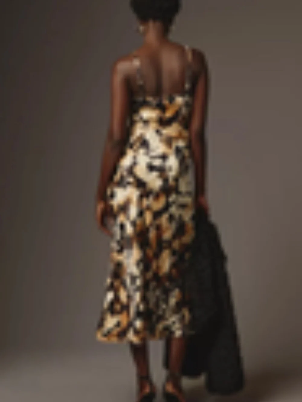 Anthropologie Conditions Apply High-Neck Midi Slip Dress Large - Picture 4 of 9